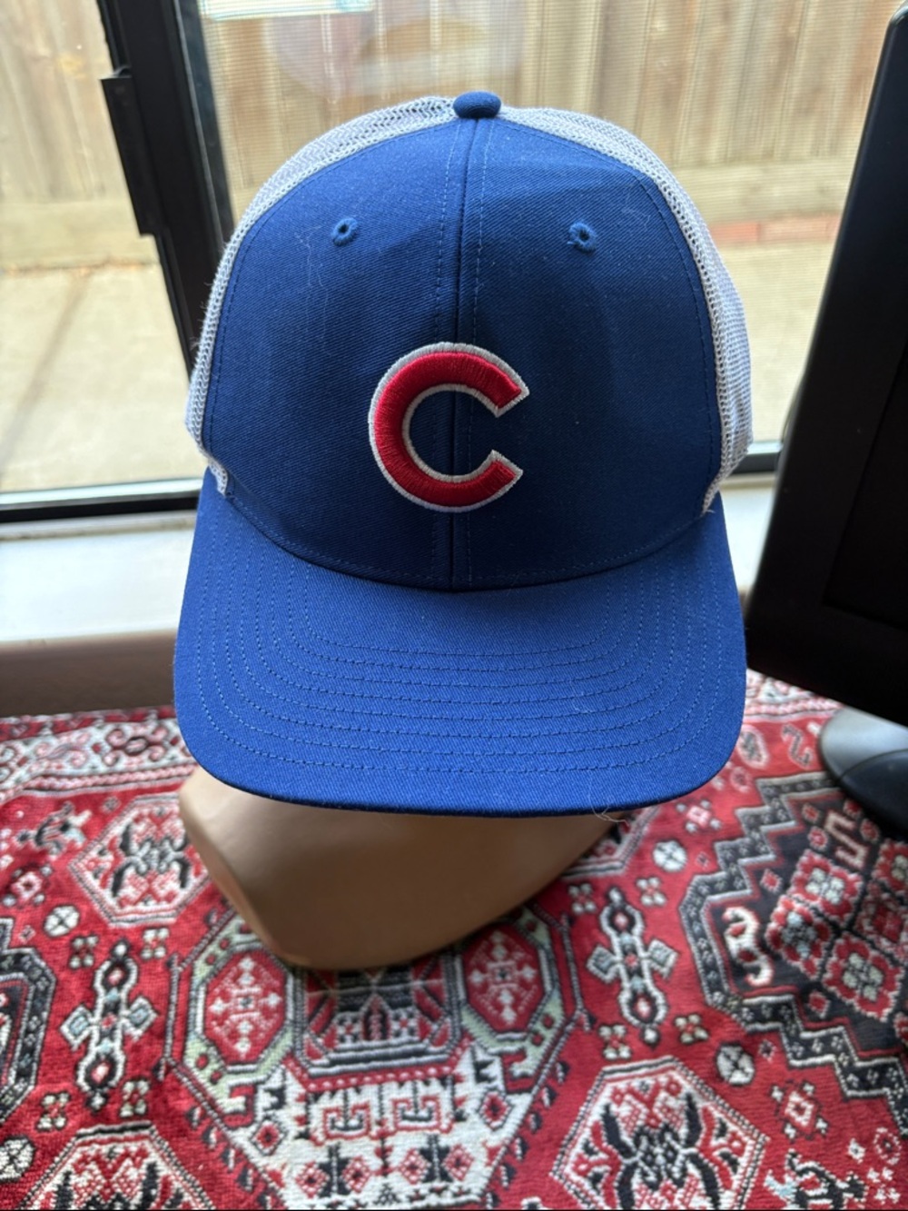 Chicago Cubs Blue Trucker Hat with Red 'C' Logo